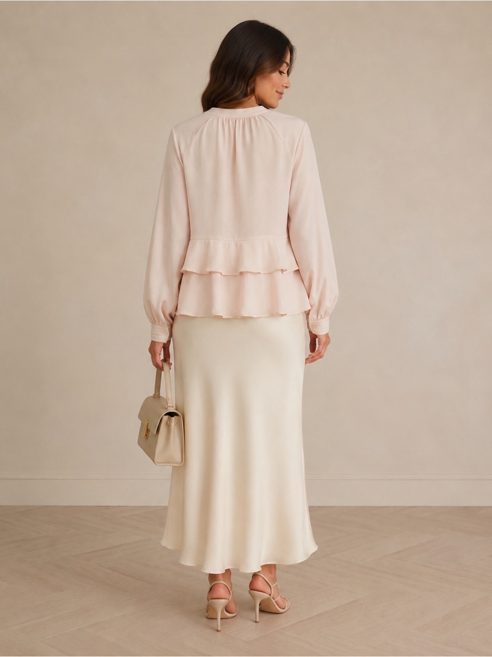 ZARA PINK RUFFLED BLOUSE SIZE M - Picture 3 of 9